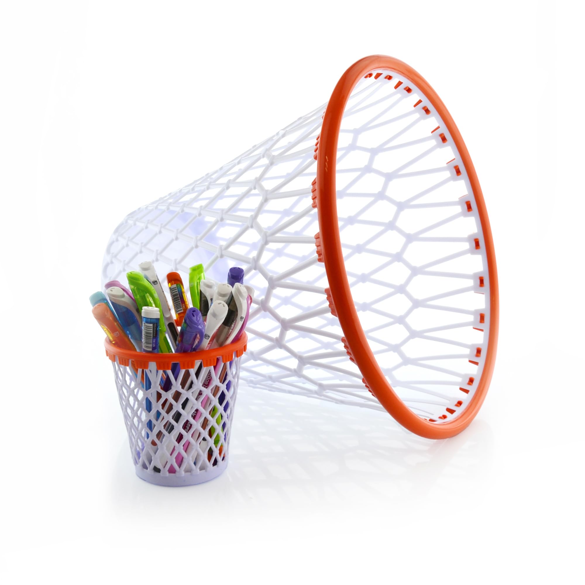 Poubelle Basket Lovers Lavable Résistante Recyclable Idéal pour Décorer Chambre avec Porte-crayons