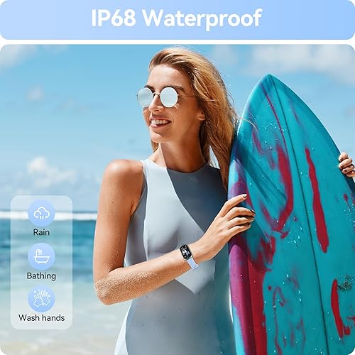 Miniatura 4 de Reloj de seguimiento de actividad física con monitor de sueño de oxígeno en sangre y frecuencia cardíaca, reloj inteligente impermeable IP68,