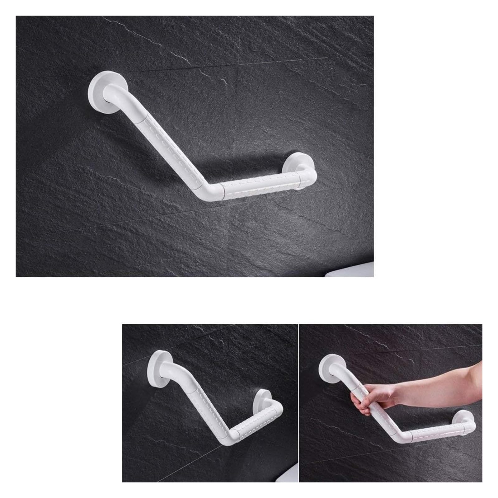 Barras de Apoyo para baño, pasamanos para Pared, Barra de Apoyo para baño, toallero de Pelo Liso montado en la Pared, Barras de Apoyo para baño, Resistente Mango de segur