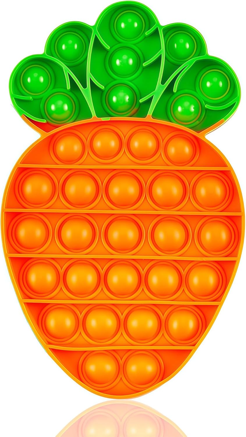 Easter Push Bubble Fidget Toys, Kids Girls Boys Basket Stuffer Popping Sensory Toy Toddler Adult Stress Relief Silicone Fidgets Birthday Gifts for Travel Cars Classroom Party Office