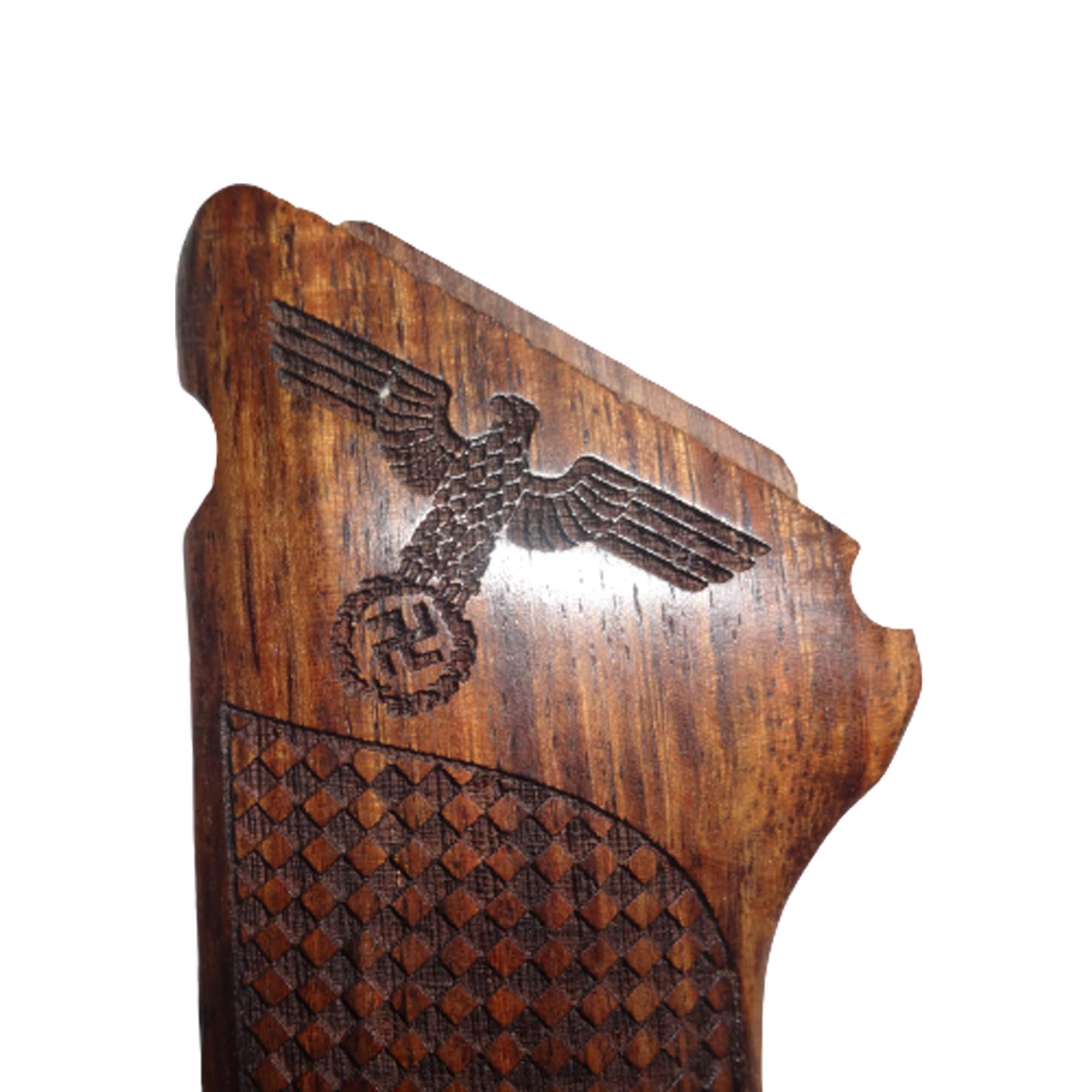 Empuñaduras de Madera para Pistola Luger P08 Alemana WW2 (Adler) con Herramienta de pelado Repro