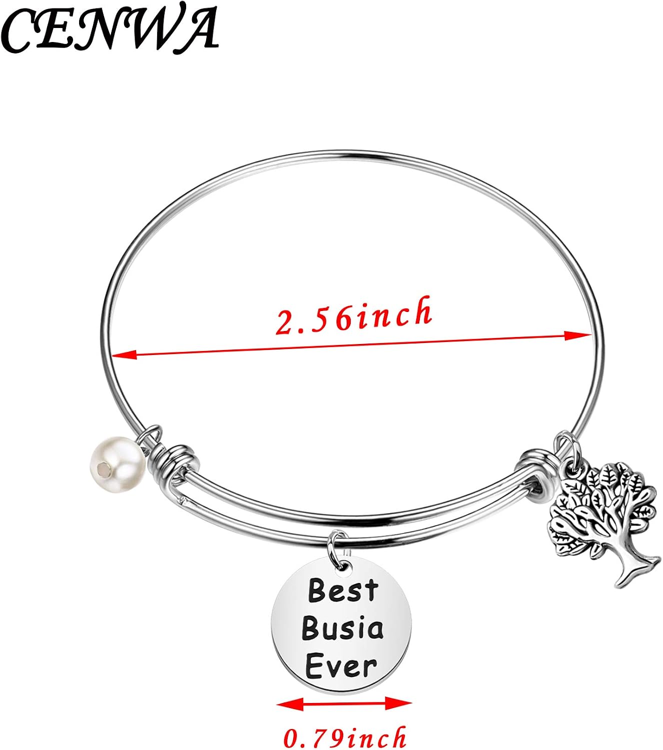 CENWA Best Busia Ever Bracelet Gift for Busia for Mom Grandma