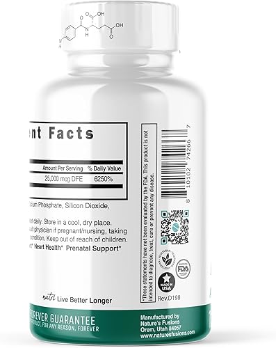 Miniatura 3 de Nutri 5-MTHF L Metilfolato 15MG - Suministro para 4 meses, 120 tabletas veganas - Suplemento de folato metilado - Función cognitiva, salud cardíaca,