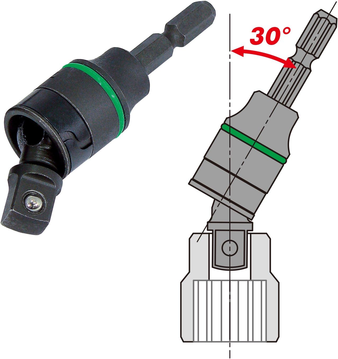 VESSEL Universal Socket Adapter 3/8 (9.5mm) SQ x 77mm A20USQ3