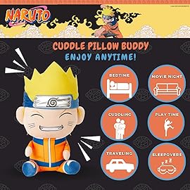 Collectibles Naruto Anime Ninja Kids Bedding Super Soft Plush Cuddle Pillow Buddy, One Size, (Officially Licensed Product)