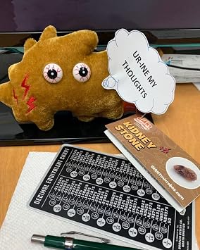 GIANT MICROBES Kidney Stone Plush, Kidney Stone Gift, Kidney Stones, Kidney Surgery Recovery Gifts, Chronic Pain, Nephrology Gifts, Urologist Doctor Gift