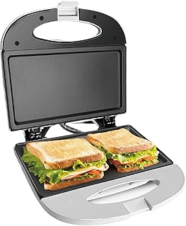 Bene Casa BC-98869 Flat Grill Sandwich Maker, Rectangular, Black, Stainless Steel, Non Stick Coating, Cool Touch