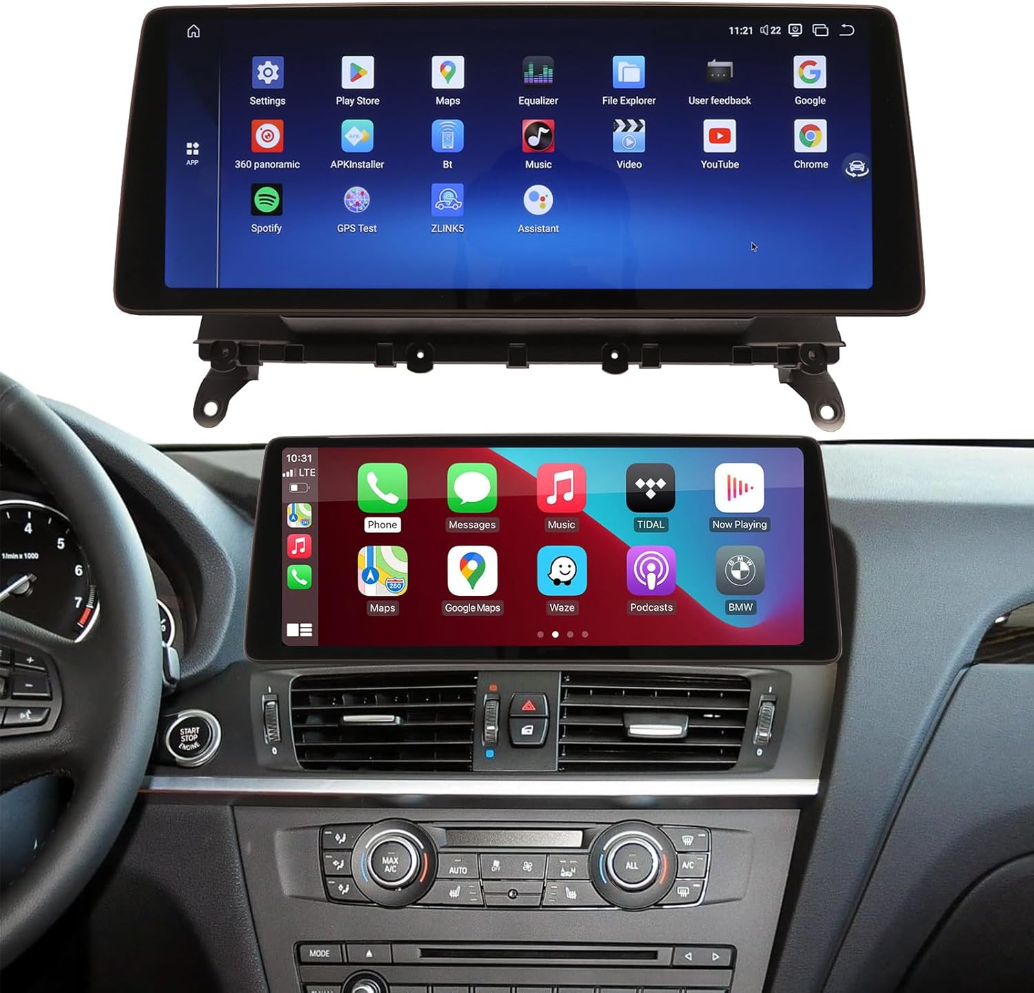 12.3" Car Radio Stereo for BMW X3 X4 Series F25 F26 (2014-2017) NBT System Upgrade Head Unit Support Carplay Android Auto Multimedia Audio Stereo 2K Touchscreen Mirror Link 8+128G