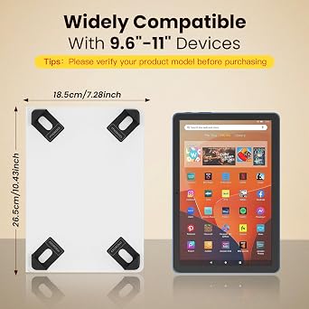 MoKo ユニバーサル11インチAndroidタブレットケース、ペンホルダー付き ホワイト