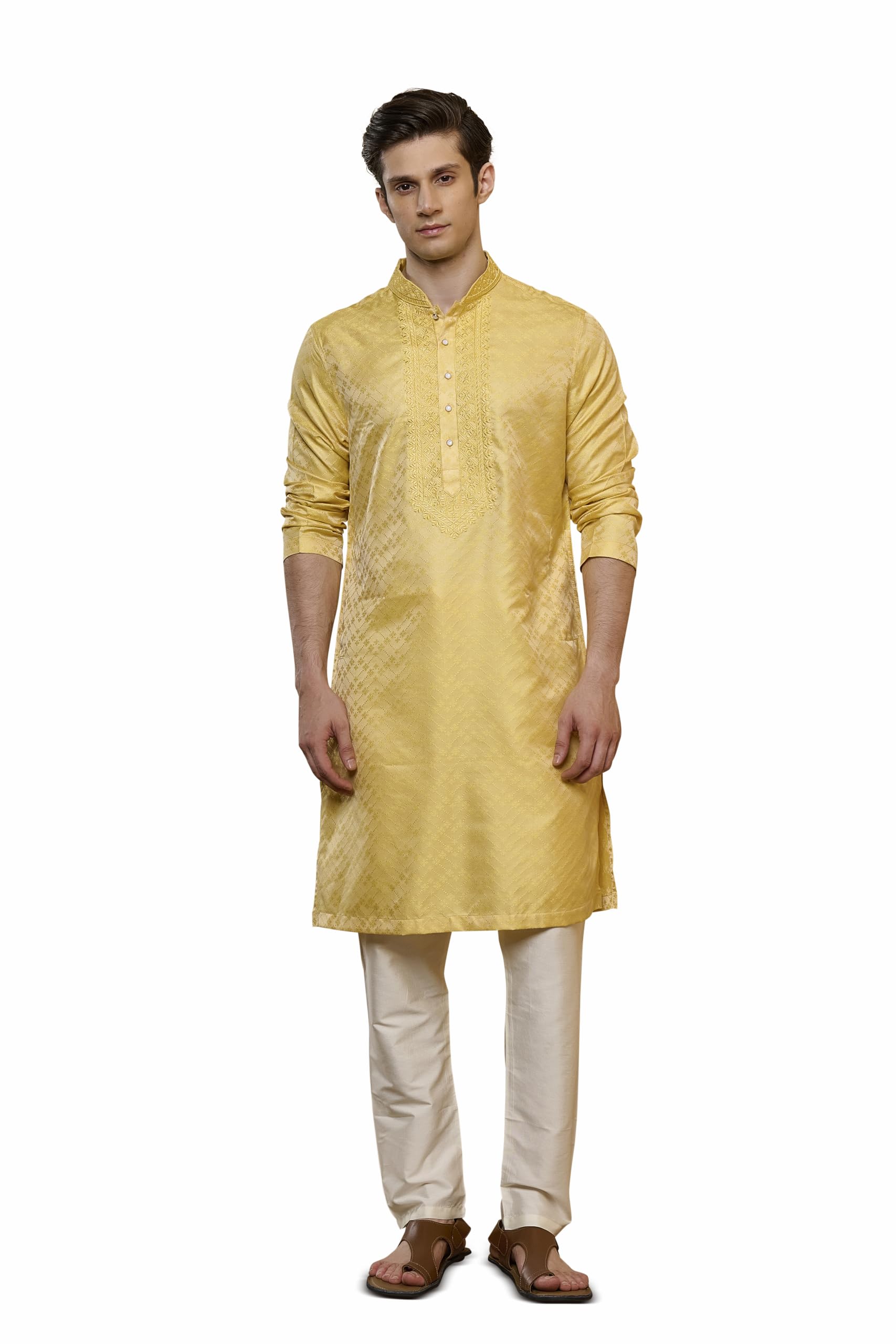 tasva Golden Bloom Kurta Set-picture-33