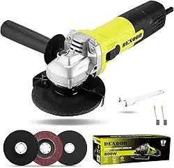 Esmerilhadeira Angular 800W 220V – Lixadeira Elétrica 115mm Profissional, 12000RPM, Ferramenta de Corte e Desbaste para Metal, Concreto e Madeira