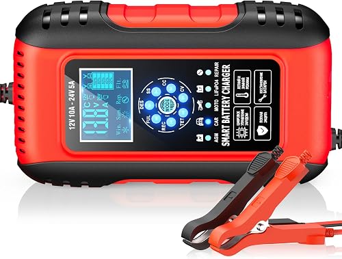 10A Chargeur Batterie Lithium 12V/24V
