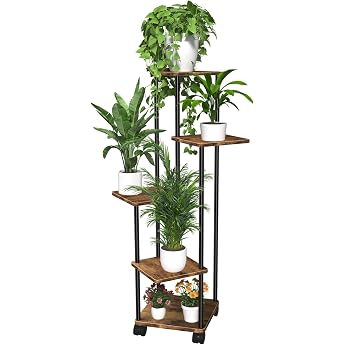 Flower Stand Plant Stand with Removable Wheels