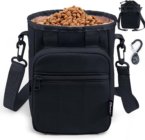 CLAWIST Stylish Dog Training Treat Pouch with Waist & Shoulder Strap, Dog Treat 
