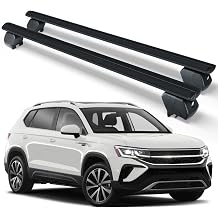 Heavy Duty 300 LBS Roof Rack Cross Bars Compatible with 2017 2018 2019 2020 2021 2022 2023 2024 2025 Volkswagen VW Atlas with Side Rails, Lockable & Adjustable Crossbars Cargo Rooftop Carrier