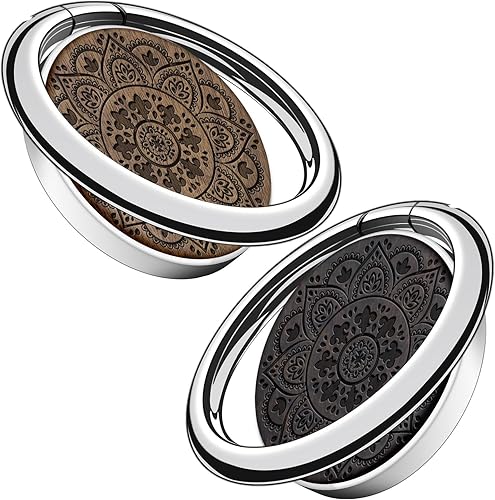 Miniatura 8 de Carveit Soporte de madera para teléfono celular, soporte de dedo con gancho de agarre de metal, soporte de teléfono compatible con Galaxy S23 Ultra