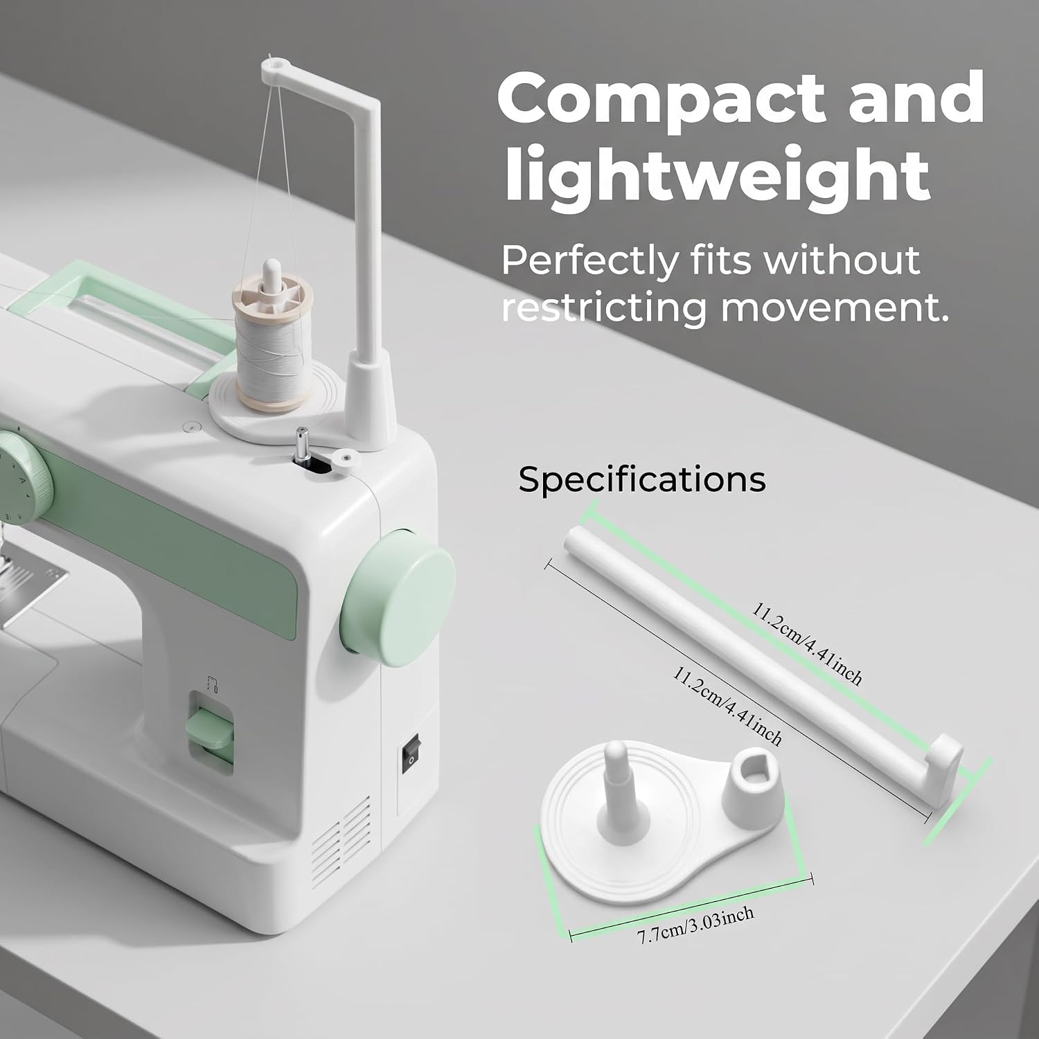 Large Capacity Thread Spool Stand, Thread Stand for Sewing Machine, White