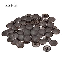 Vista 3 de uxcell Cubiertas de tapa de rosca, 80 piezas de 0.657 x 0.169 in de plástico para tornillos de rosca Phillips Cam Tornillo autorroscante, marrón café