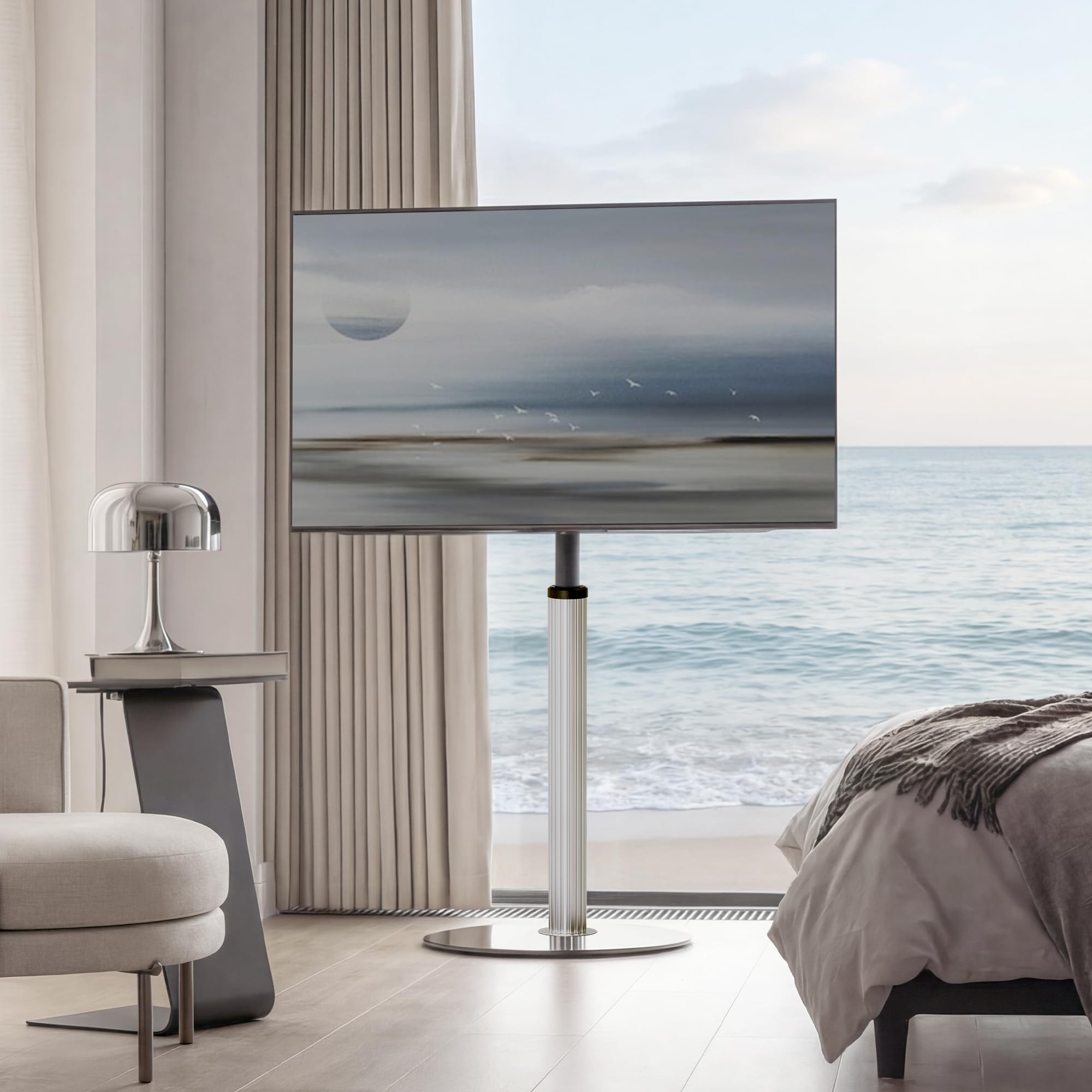 AOKCOS 高級テレビスタンド 32~65インチ対応 新品未開封 Amazon | AOKCOS テレビスタンド 32~65インチ対応 円柱アルミグリッド