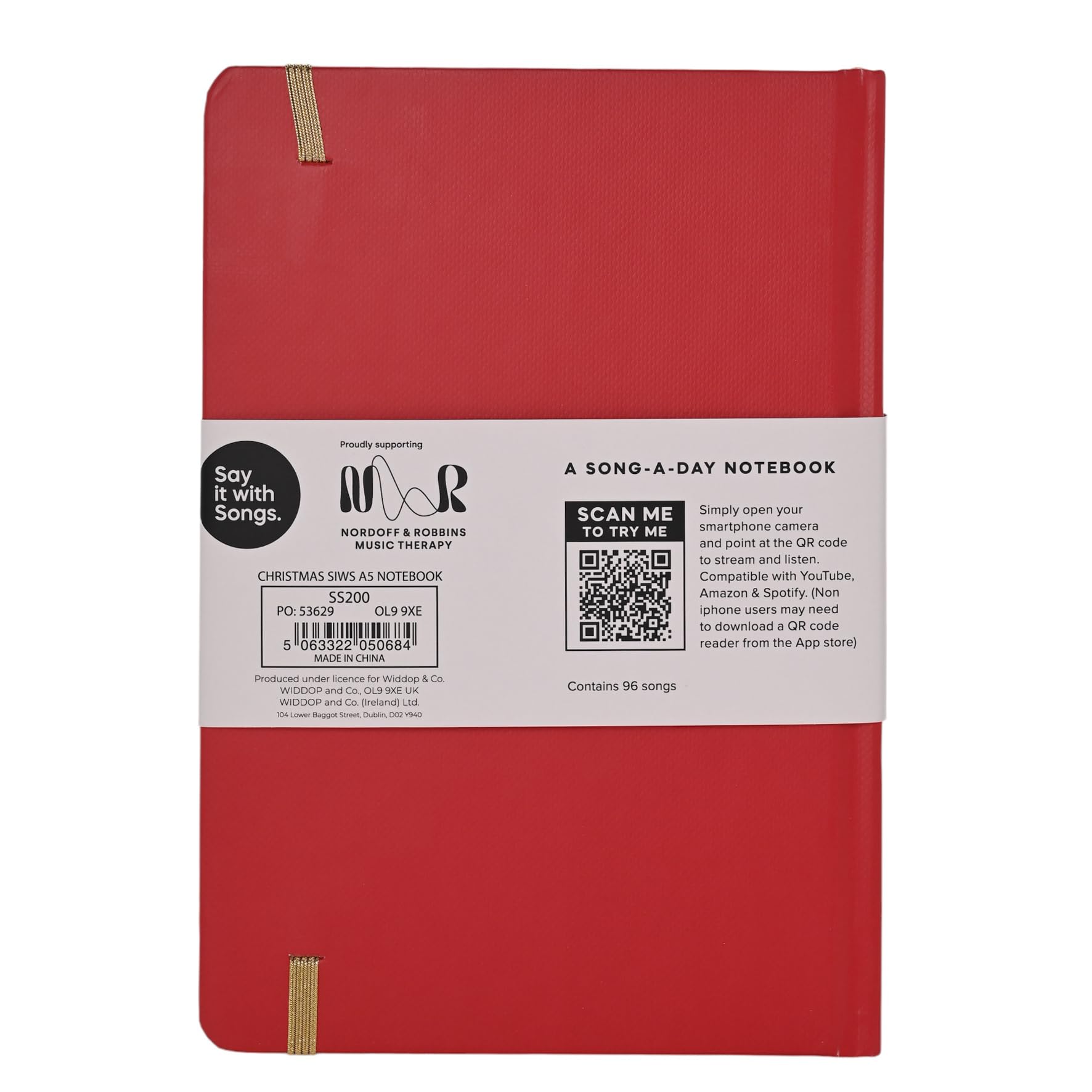 Widdop and Co Say It With Songs, A5 Hardback Notebook 96 Pages, I Wish It Could Be Christmas - Image 2