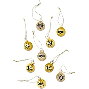 Borussia Dortmund Christmas Tree Baubles Set of 9