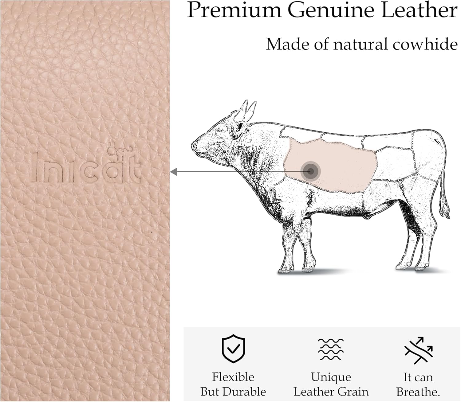 INICAT Leather Small Sling Bag Travel Crossbody Bags Women Gifts Cross Body Purses for Woman - Image 6