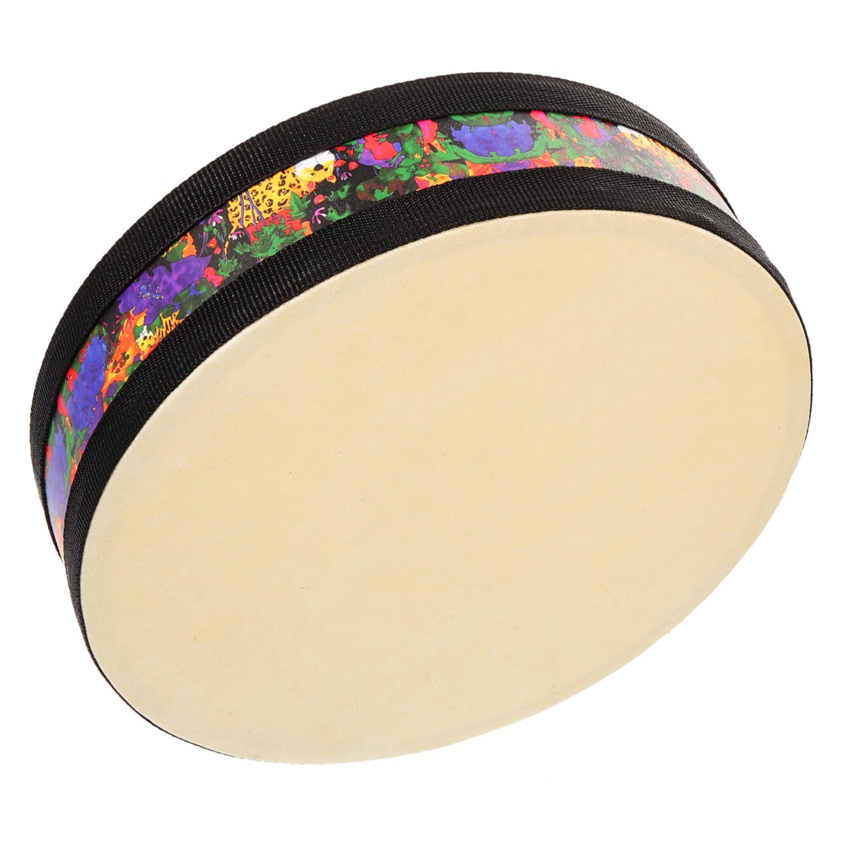 VANZACK Tambour De L’océan 20 Cm En Peau De Mouton, Instrument De Percussion Pour Débutants, Sons D’ondes Apaisants Pour Contemplation, Concerts Et Détente, Tambour Rond Éducatif Adultes