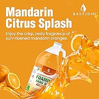 Vista 2 de Bastion Jabón de manos antibacteriano espumoso: recarga de lavado de manos de espuma instantánea con aroma a naranja mandarina de 1 galón (128 oz)