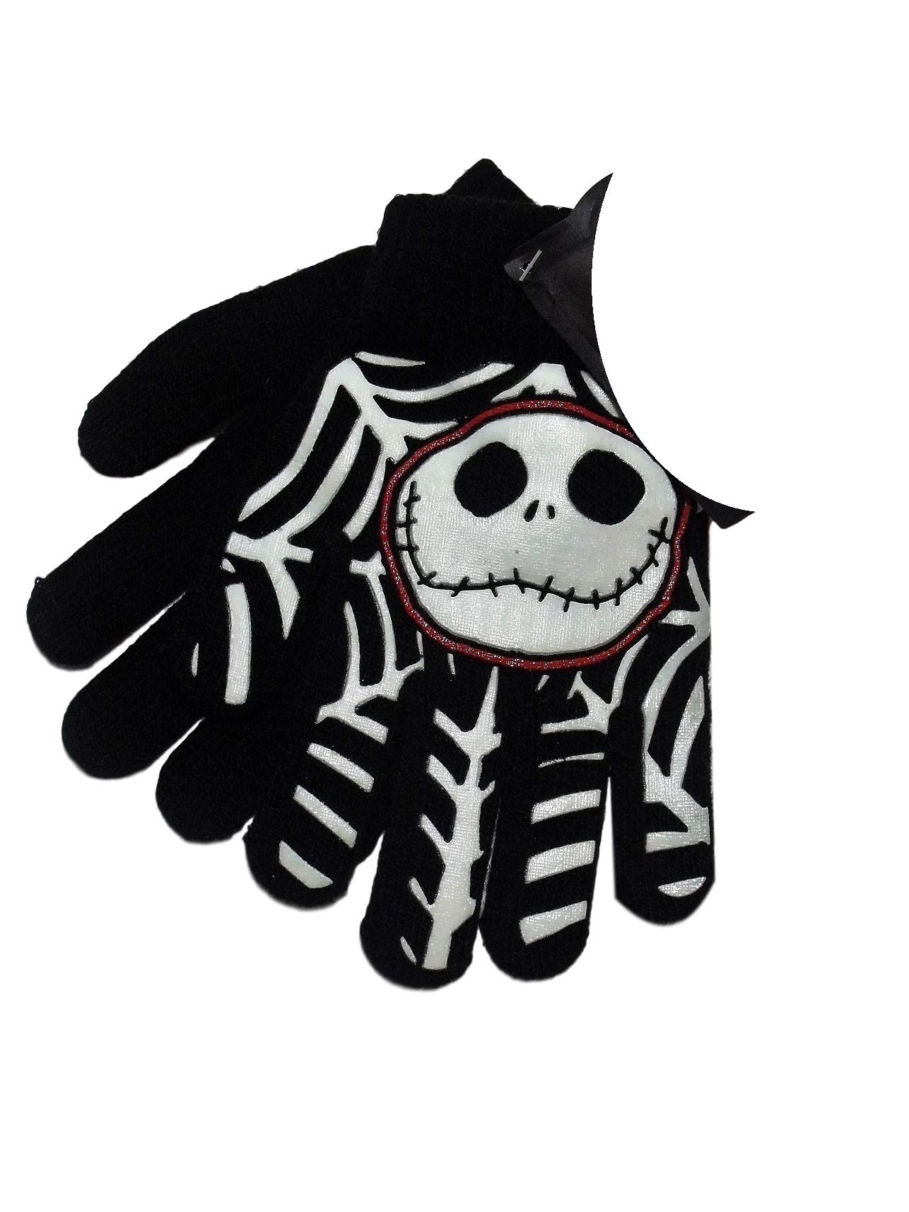Nightmare Before Christmas Jack Skellington Black Knit Boys Winter Gloves