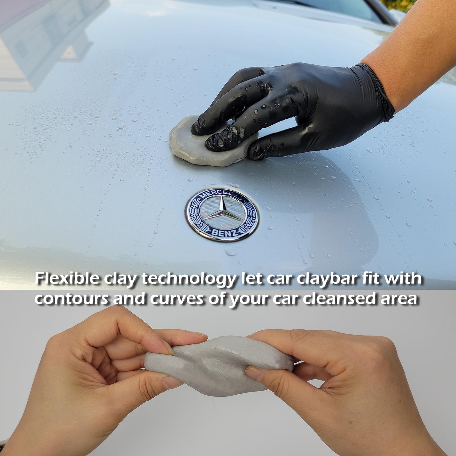Car Clay Bars Auto Detailing 10 Pack with Lubricant Tablets 8 Pack, Include Portable Spray Bottle and Micro-Fiber Towel, for Car Wash Car Detailing Clean(10x50g