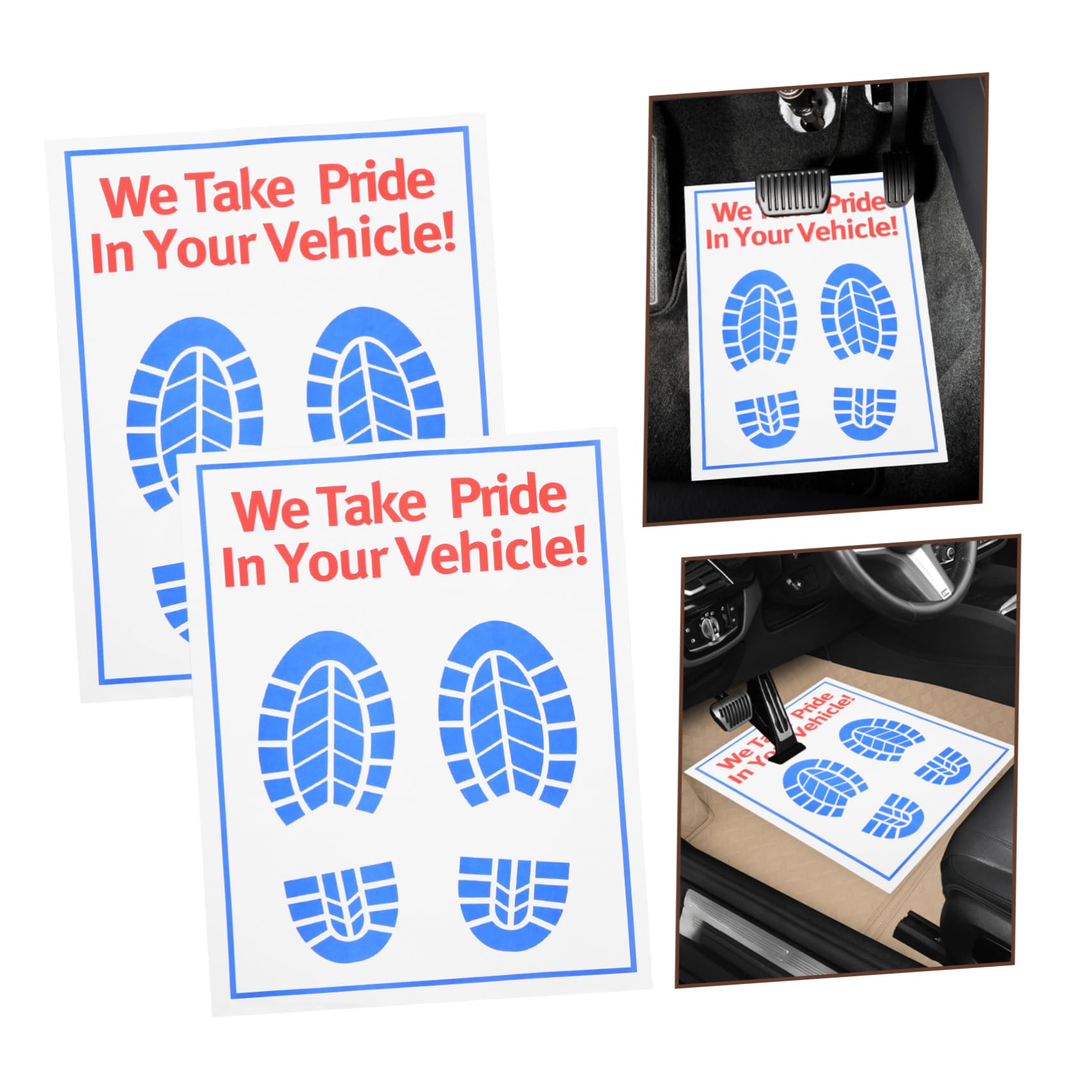 ibasenice 100pièces Tapis Pied Voiture Jetables Papier Tapis Sol Voiture Résistants à Usure pour Protection Et Confort pour Détail Automobile Et Entretien