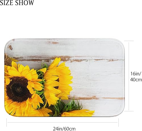 Miniatura 10 de Britimes Tapetes de baño para baño, tapetes de baño, antideslizantes, estilo bohemio, cubierta lavable, tapete de suelo, decoración de baño, 16 x 24