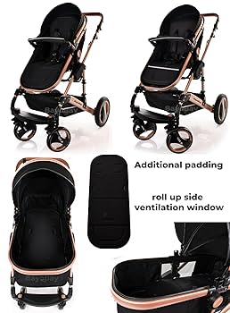 3-in-1 Convertible Baby Stroller: Sit, Lie Down, Travel System - Large Space, Newborn To Toddler From Strollers# - Price 213.06