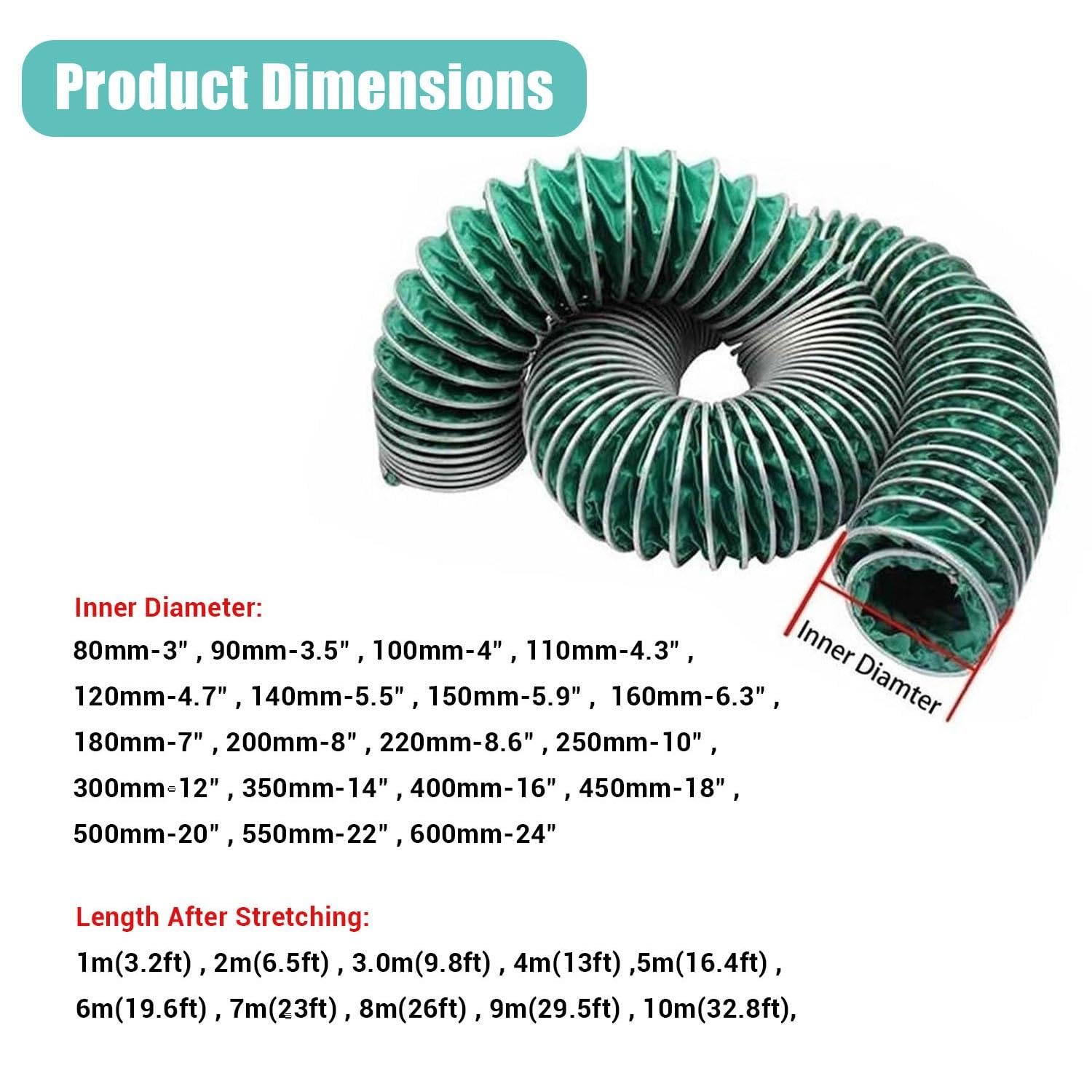 120mm Tubo De Ventilación Flexible, Manguera De Flexible PVC De Escape