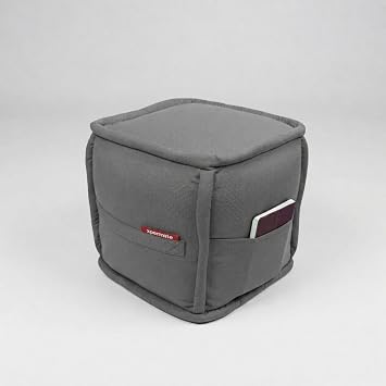 Xpermate Dekoratif Kare Puf Orta Sehpa Ayak Uzatma Puf 40x40x42 Cm Puffymod Gri