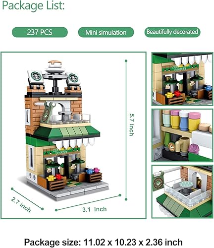 Miniatura 3 de LITTCO Bloques de construcción City Street View Juguete de construcción 3D Bloques de juguete de ladrillos DIY Juguetes de construcción Decoración