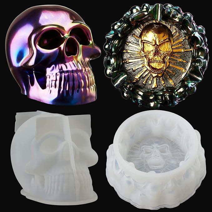 Skull Halloween Resin Molds,Halloween Silicone molds for Resin
