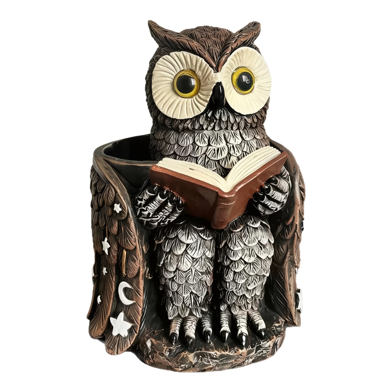 Mllepjdh Owl Pen Holder For Desk, Unique Desk Accessories Decors For Home Offices School, Funny Desktop Organizers Pencil Holder Funny Desktop Organizers
