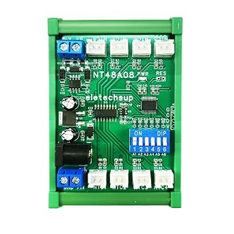32 Channel RS485 Temperature Acquisition Paperless Recorder Modbus RTU Board 10K B3950 NTC Sensor Resistance Measurement 8CH with DIN Case