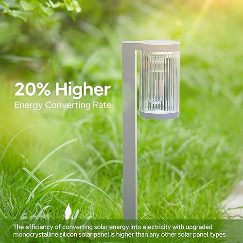 Miniatura 3 de ELECLINK Luces solares para caminos al aire libre, paquete de 6 luces solares mejoradas para exteriores superbrillantes hasta 12 horas, luces