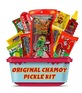 Original Chamoy Pickle Kit, Ready to Make the Famous TikTok Trend, Includes Alamo Dill Pickle, Baby Lucas, Lucas Gusano, Skwinkles Salsaghetti,and Other Mexican Candy by LookOn
