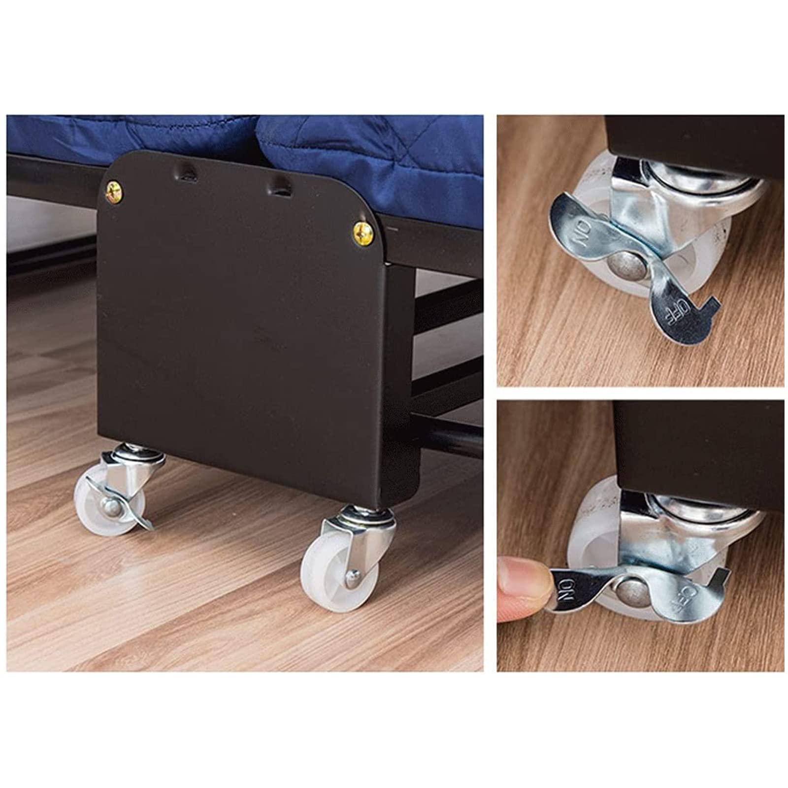 Letto da Campeggio Lettino da Campeggio Pieghevole per Adulti per impieghi gravosi, 35"Letto da Letto Portatile Robusto Extra Largo per Uso Ufficio da Campeggio Pieghevole