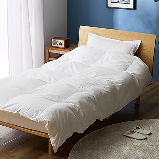 【Amazon.co.jp限定】【甲州羽毛ふとん】洗える羽毛肌掛けふとんシングル(ホワイト)