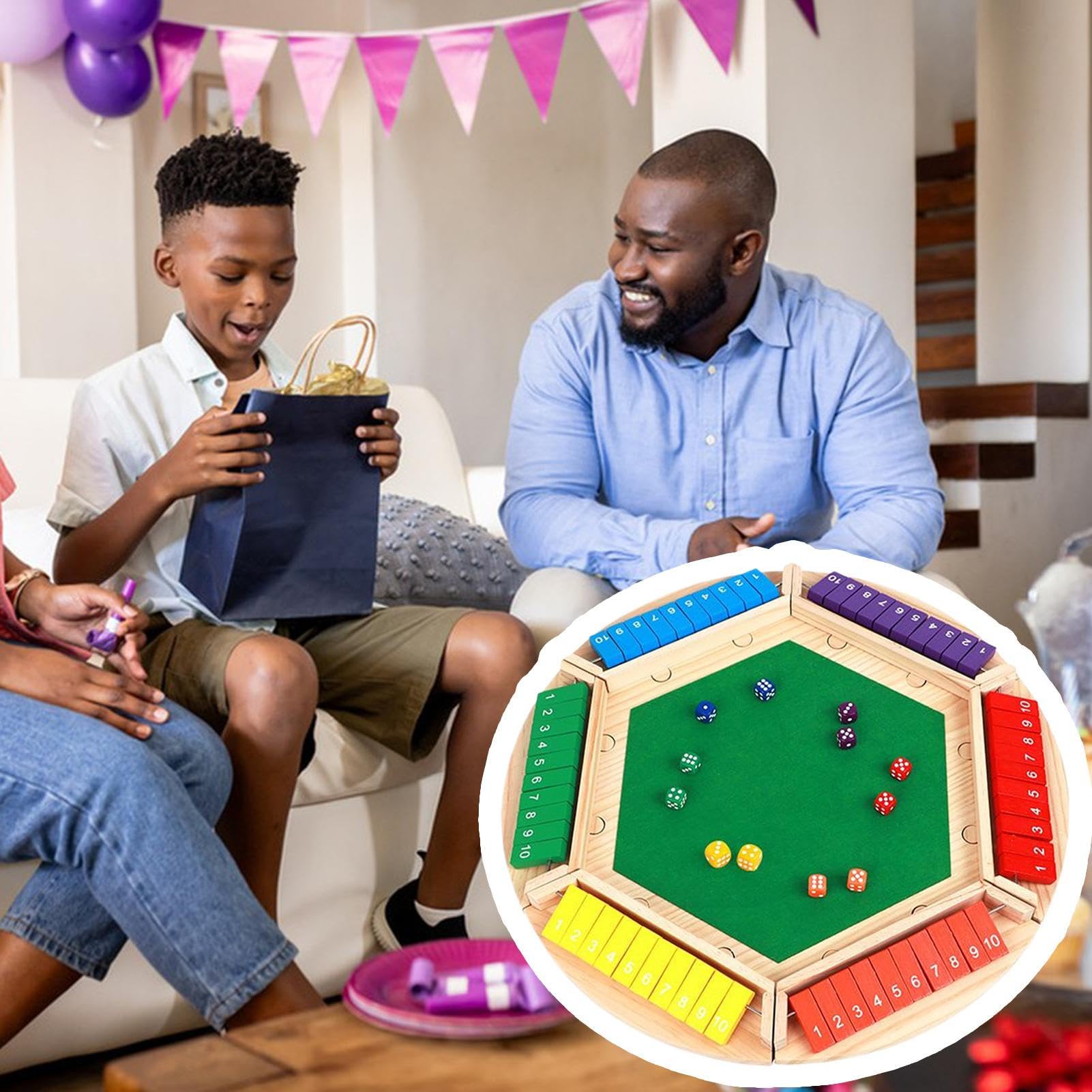 Gioco da Tavolo - Attività Familiari Interattive A 4 Lati | Gioco Da Tavolo Con Colorati E Scatola | per Adulti Donne Ragazzi Ragazze Giovani Viaggio Compleanno Casa Campeggio Festa Aula