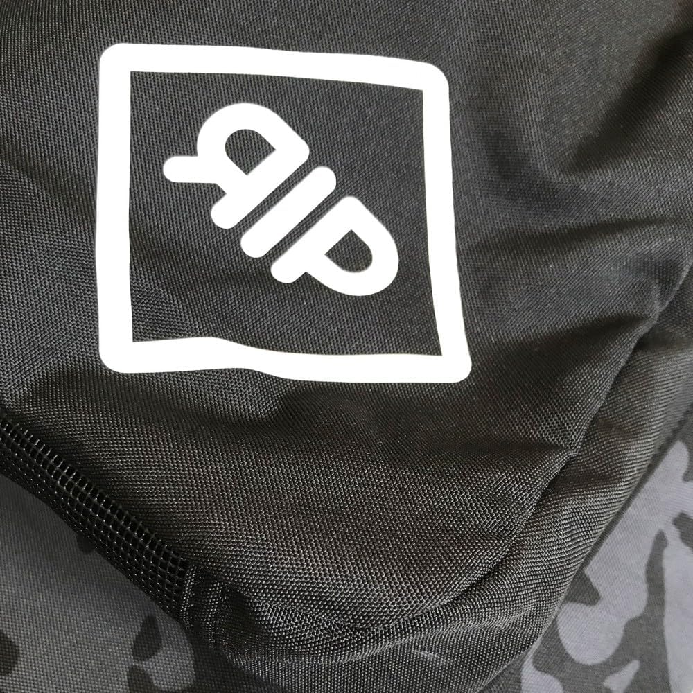 RIP Black Commando Sac à dos de voyage double bodyboard – Bandoulière + dragonne, bretelles rembourrées réglables, planches de 5 à 111,8 cm, 2 poches de rangement pour LG, 1 poche SM, double poignée