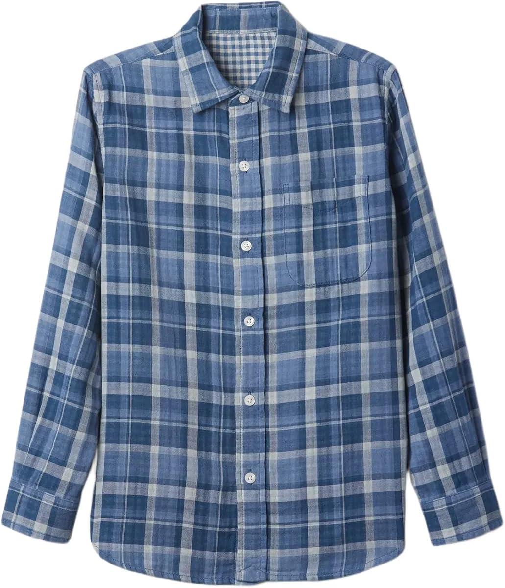 Camisa de manga larga de tejido doble para niño