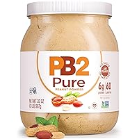Vista 1 de PB2 Polvo de Mantequilla de Maní Pura - [Recipiente de 2 lb/32 oz] - Sin Azúcar Añadida, Sin Sal Añadida, Sin Conservantes Añadidos - 100%