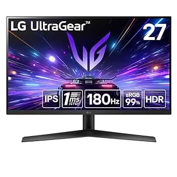 未使用品 LG ゲーミングモニター UltraGear 27GS60F-B 27 LG UltraGear™ 27 inch 180Hz FHD Gaming Monitor - 27GS40W-B