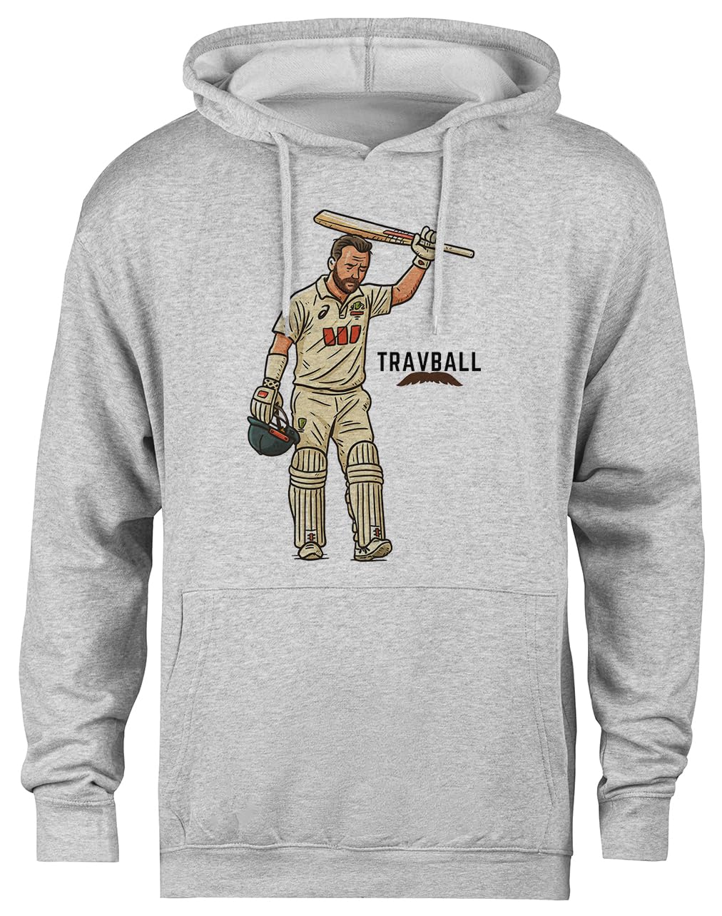 Travball - Co Za Cios Szara Bluza Z Kapturem Unisex Bez Płci Unisex Grey Hoodie Genderless Pullover