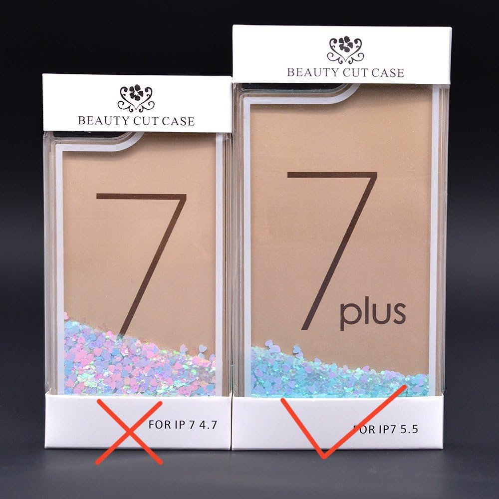 iPhone 7 Plus Case, Caka iPhone 7 Plus Glitter Case Flowing Liquid Floating Luxury Bling Glitter Sparkle Case for iPhone 7 Plus/8 Plus - (Pink)